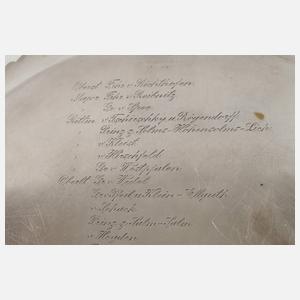 Silber-Offizierstablett Garde Preußen