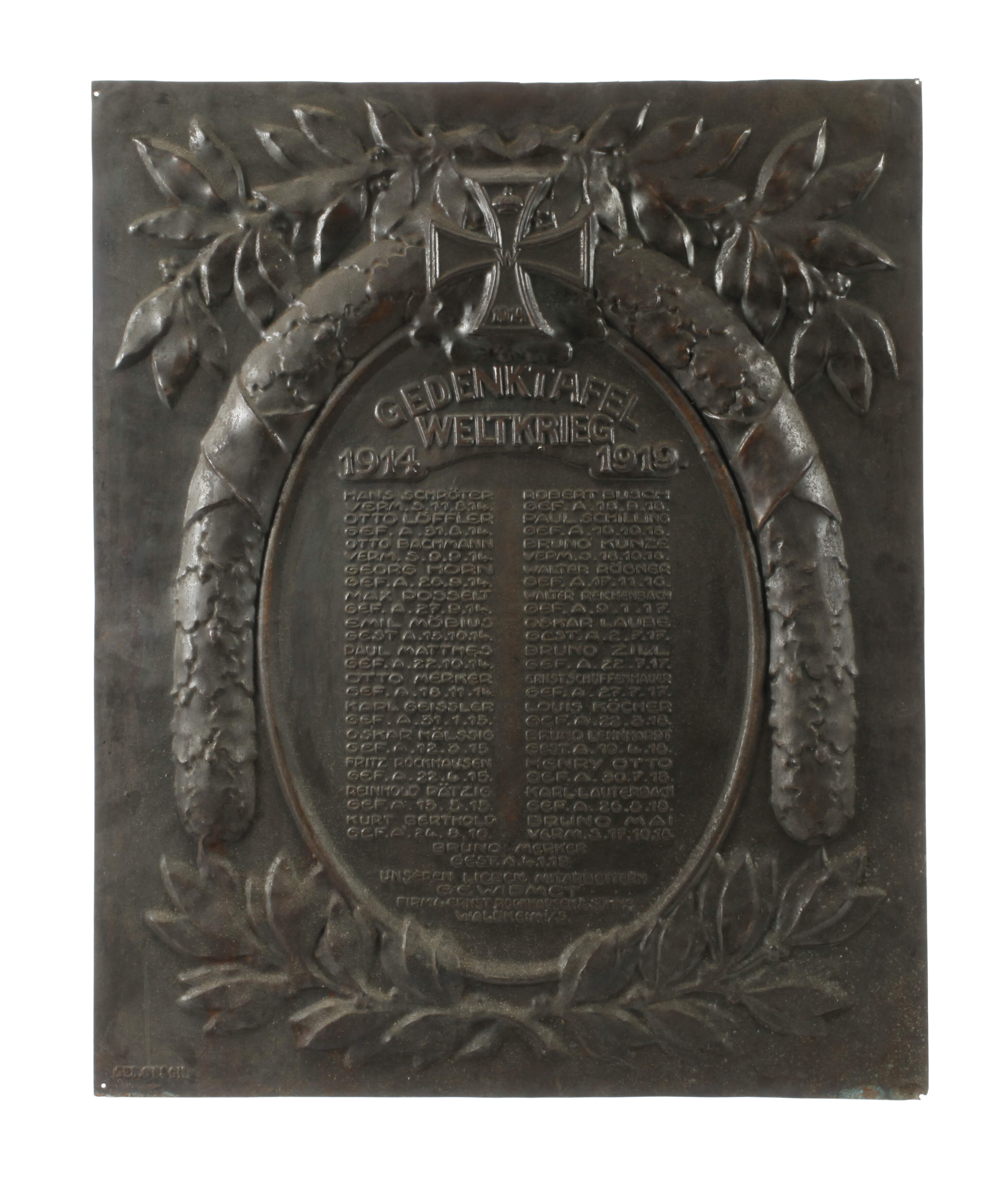 Gedenktafel 1. Weltkrieg