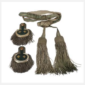 Feldbinde und Epauletten Sachsen