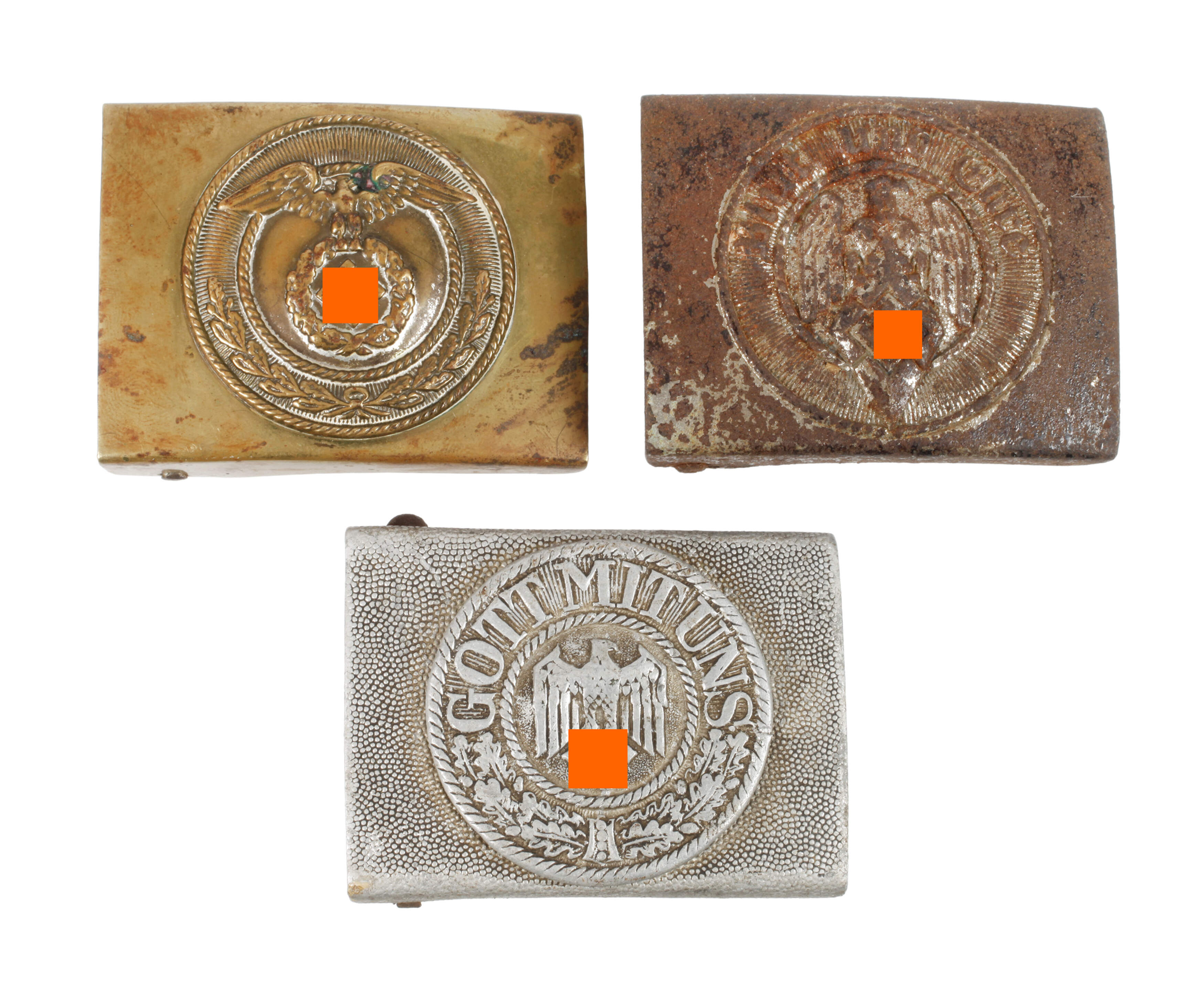 Drei Koppelschlösser 3. Reich