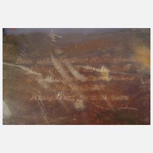 Silbertablett Königsberg als Abschiedsgeschenk