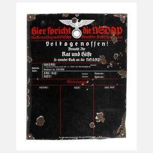 Emailleschild 3. Reich