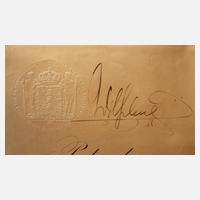 Autograph Kaiser Wilhelm II.111