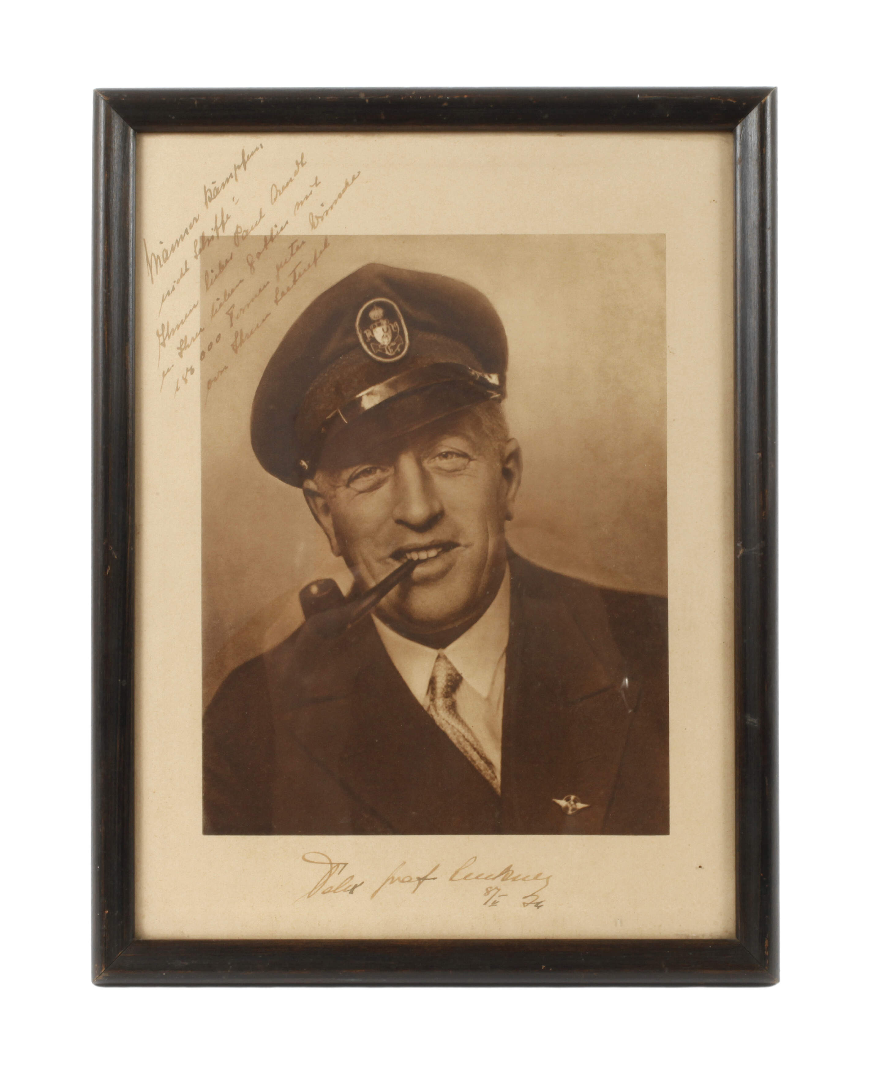 Autograph Graf von Luckner