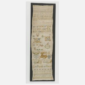 Langes barockes Stickmustertuch