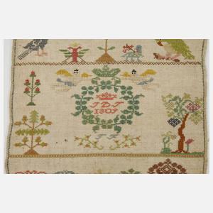 Langes barockes Stickmustertuch