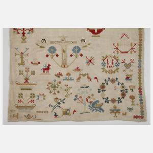 Stickmustertuch Biedermeier