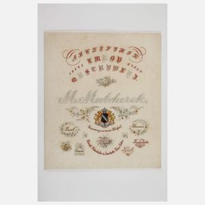 Stickmustertuch Königliche Nähschule Dresden