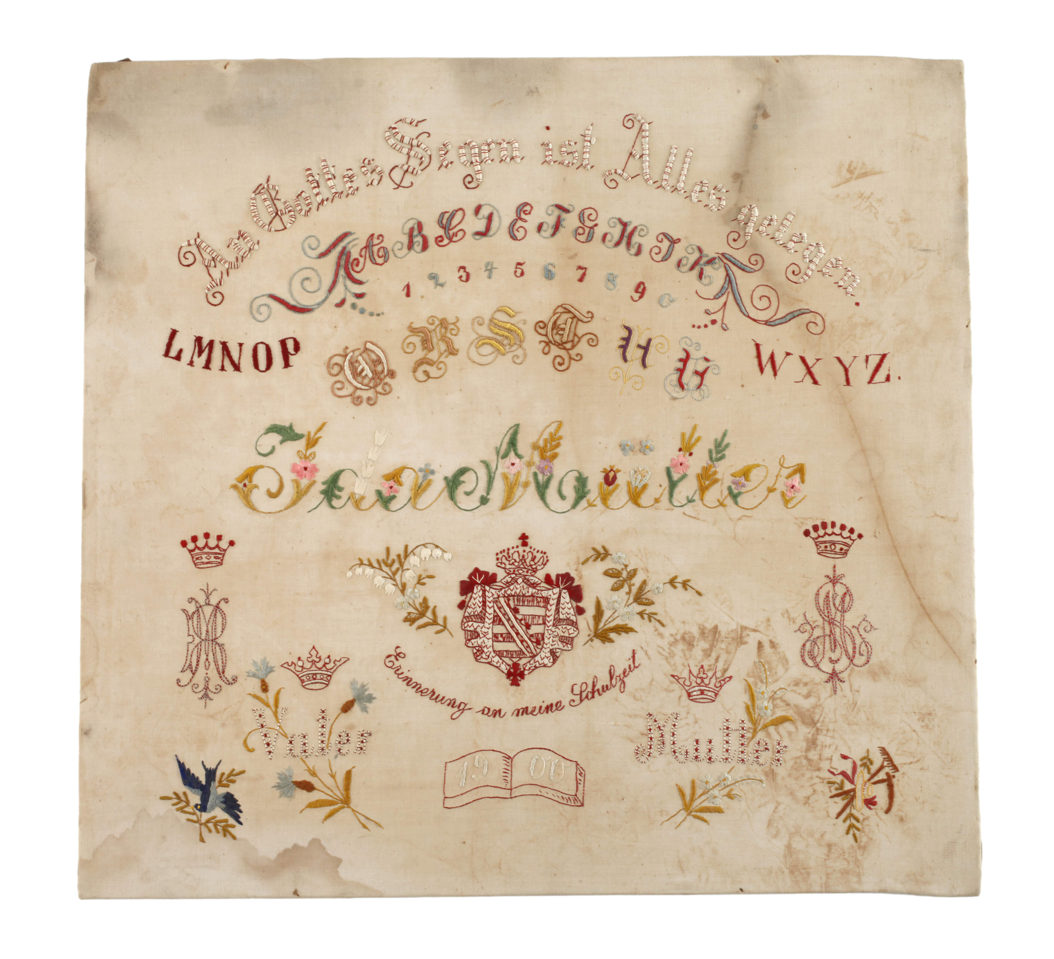 Stickmustertuch Sachsen