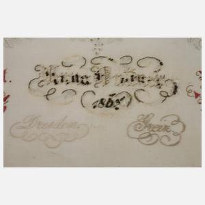 Drei Stickmustertücher Sachsen