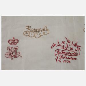 Drei Stickmustertücher Sachsen