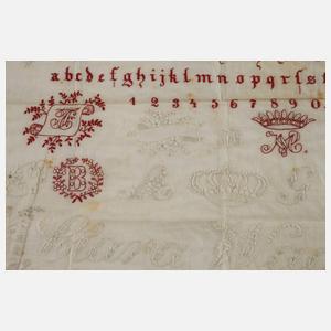 Drei Stickmustertücher Sachsen