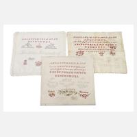 Drei Stickmustertücher Sachsen111