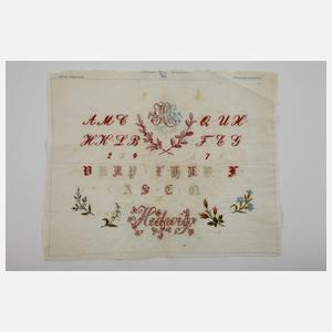 Drei Stickmustertücher Sachsen