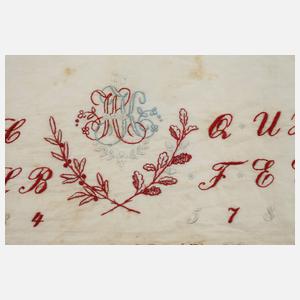 Drei Stickmustertücher Sachsen