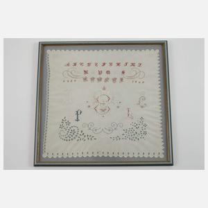 Drei Stickmustertücher Sachsen