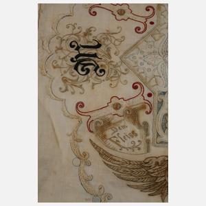 Feine Seidenstickerei Historismus