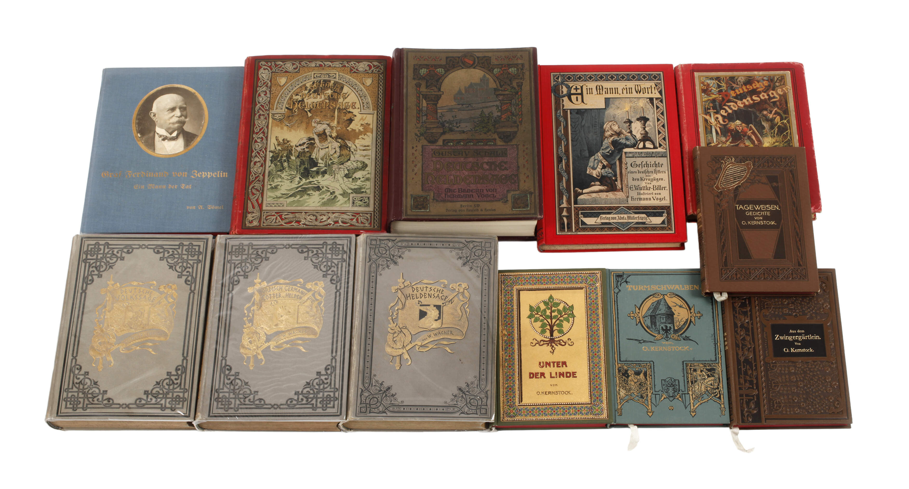 Zwölf Bücher mit Hermann Vogel Illustrationen