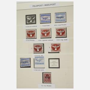 Briefmarkensammlung Feld- und Inselpost 3. Reich