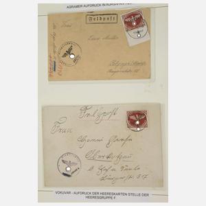 Briefmarkensammlung Feld- und Inselpost 3. Reich