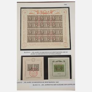 Markensammlung Schweiz, Vatikan und Liechtenstein