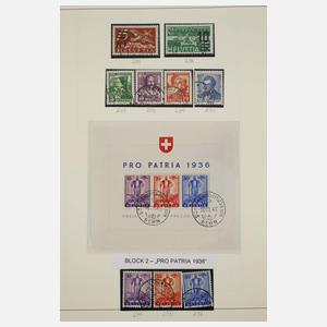 Markensammlung Schweiz, Vatikan und Liechtenstein