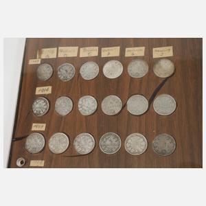 Konvolut Silbermünzen Kaiserreich und 3. Reich