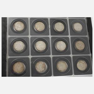 Konvolut Silbermünzen Kaiserreich und 3. Reich