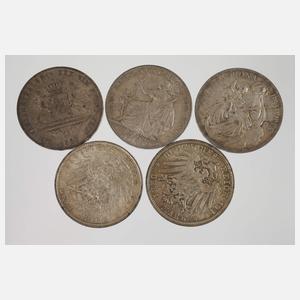 Konvolut Silbermünzen Bayern