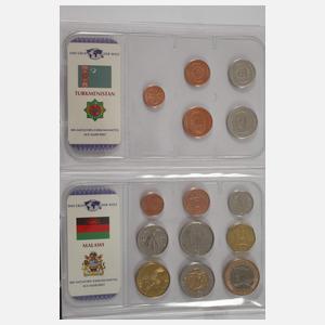 Großes Konvolut Münzalben und Geldscheine Welt