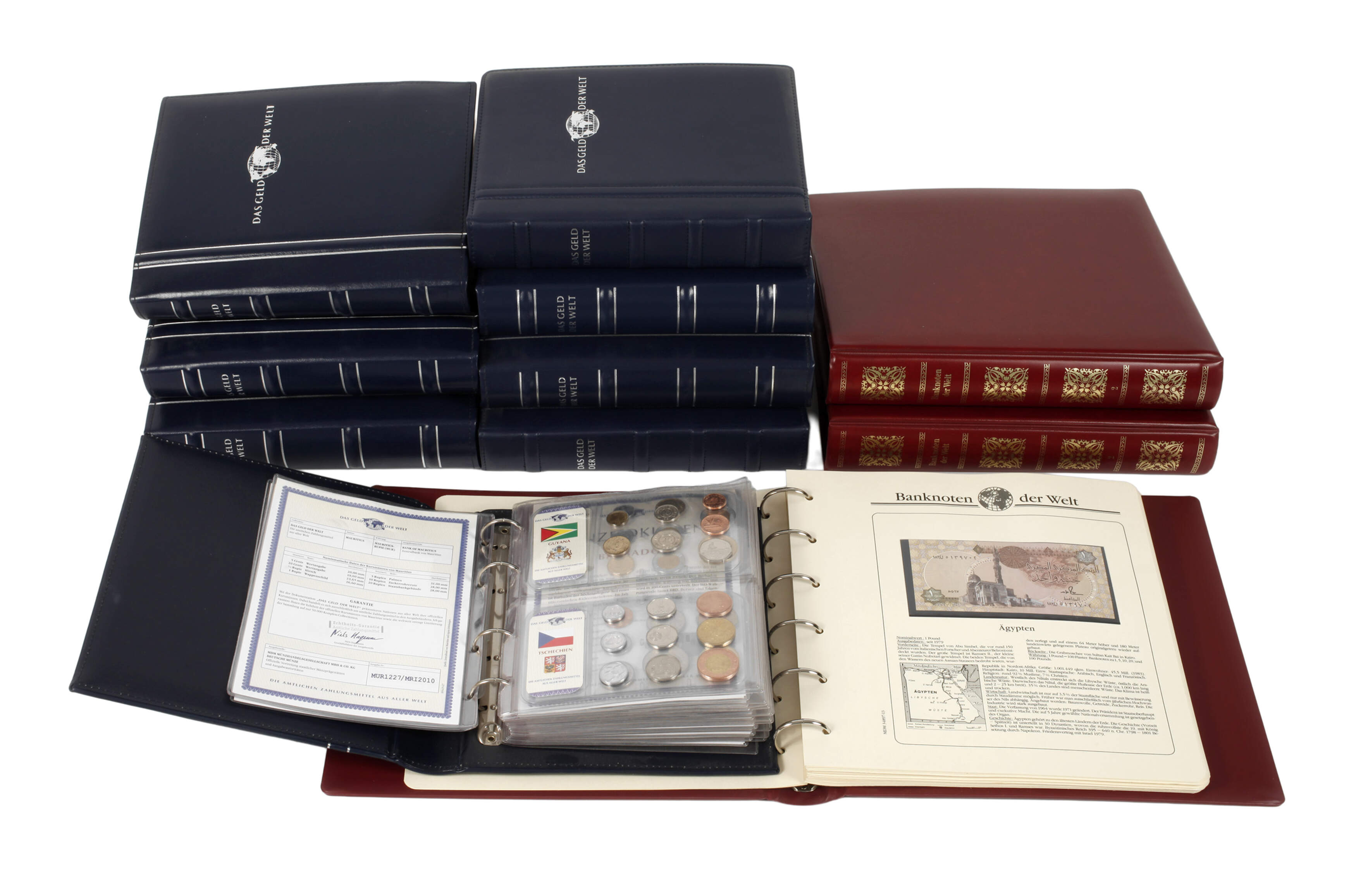 Großes Konvolut Münzalben und Geldscheine Welt