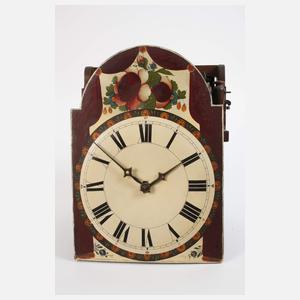 Seltene Schwarzwälder Lackschilderuhr mit Carillon