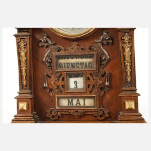 Gründerzeit-Stutzuhr mit Kalender