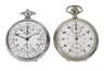 Zwei Taschenuhren mit Chronograph