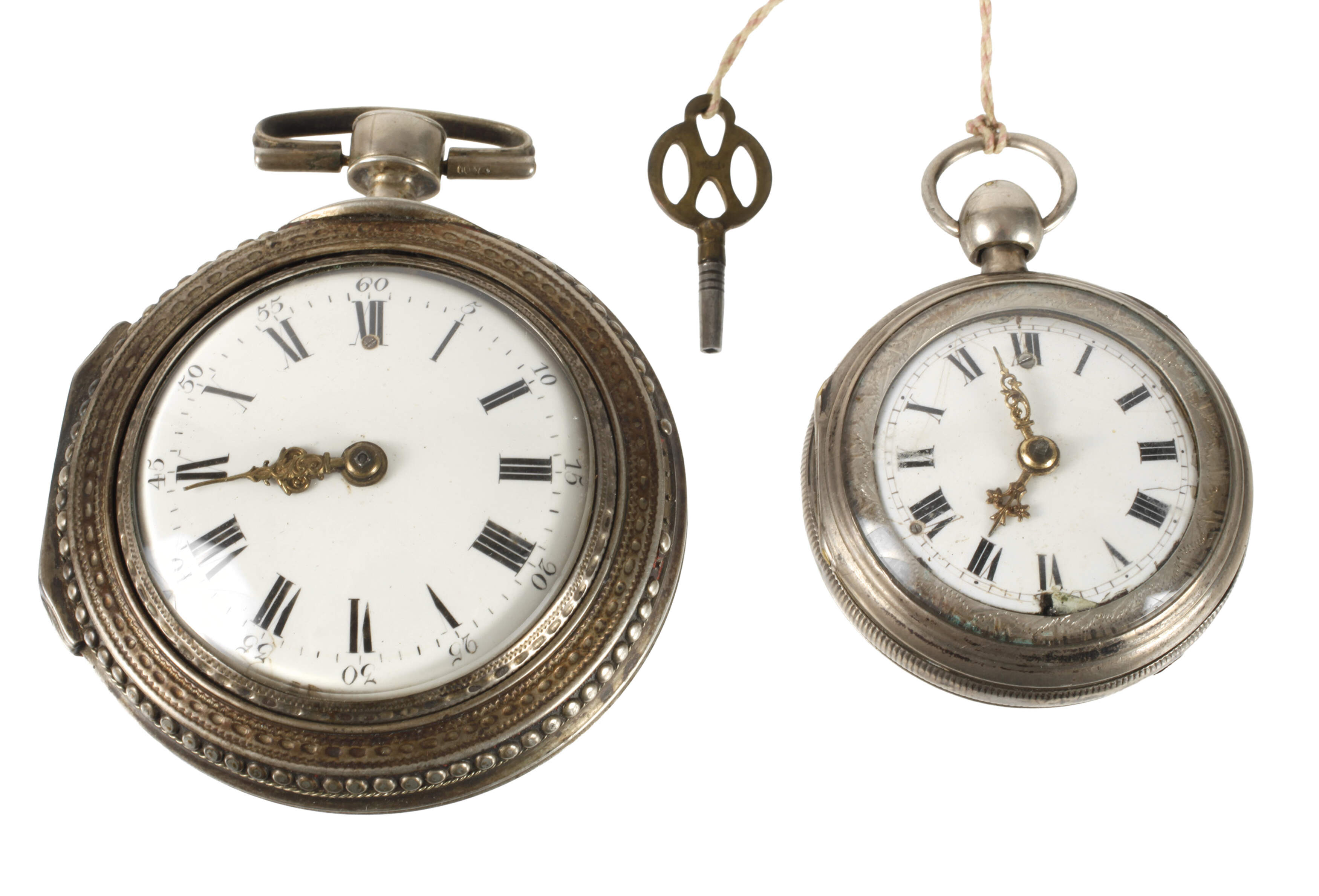 Zwei Spindeltaschenuhren