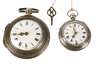 Zwei Spindeltaschenuhren