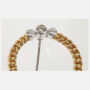 Brosche mit Brillantbesatz