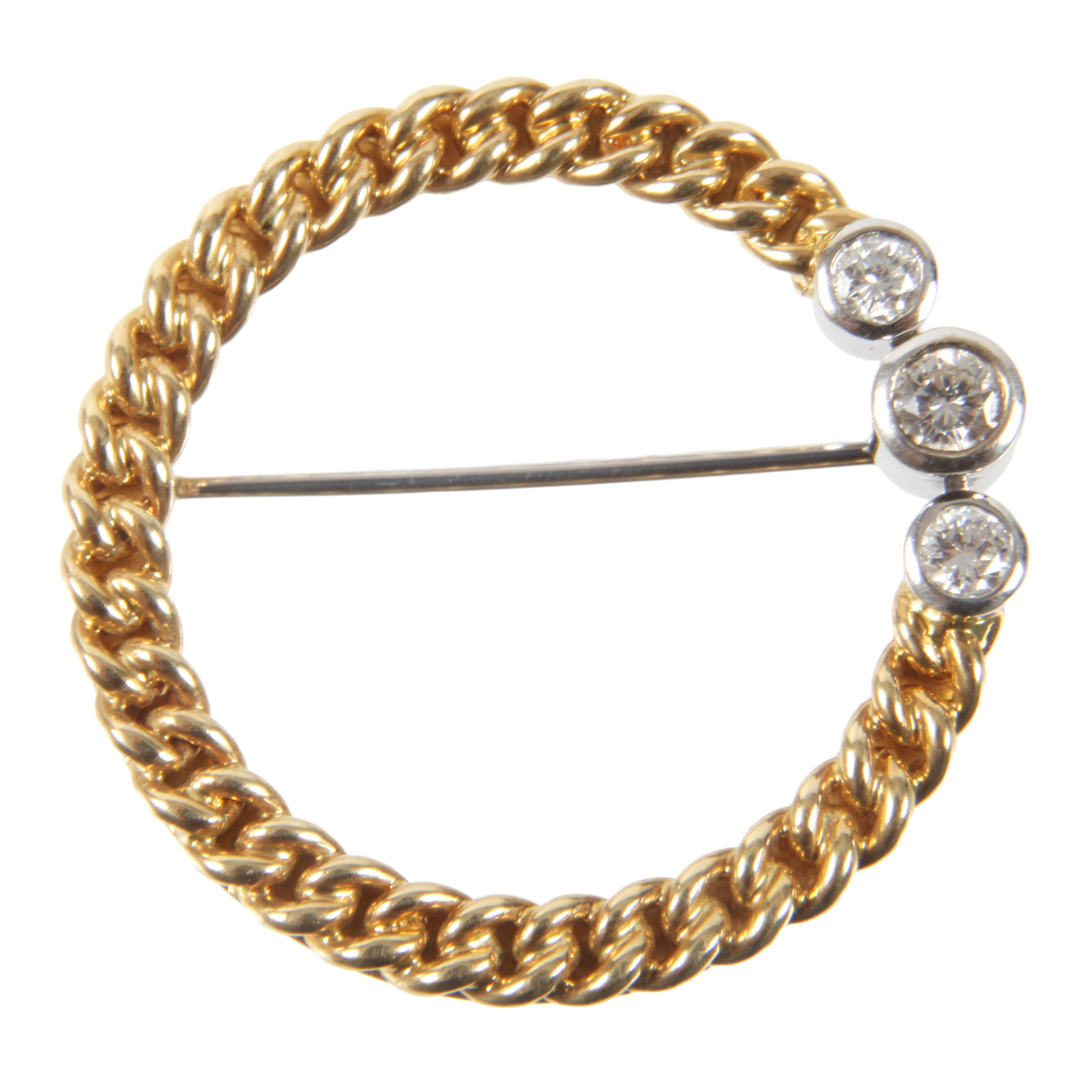 Brosche mit Brillantbesatz