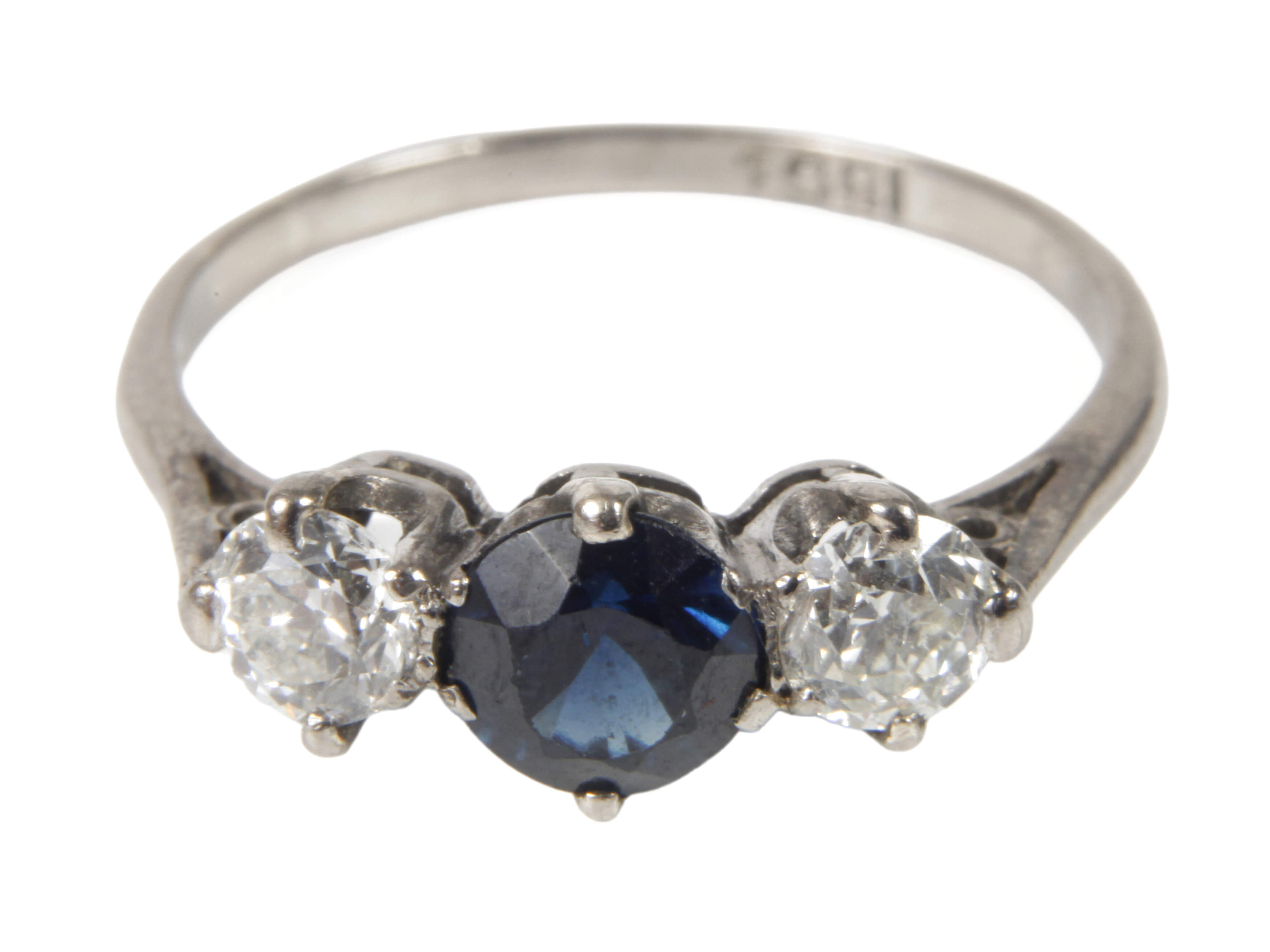 Damenring mit Diamanten und Saphiren