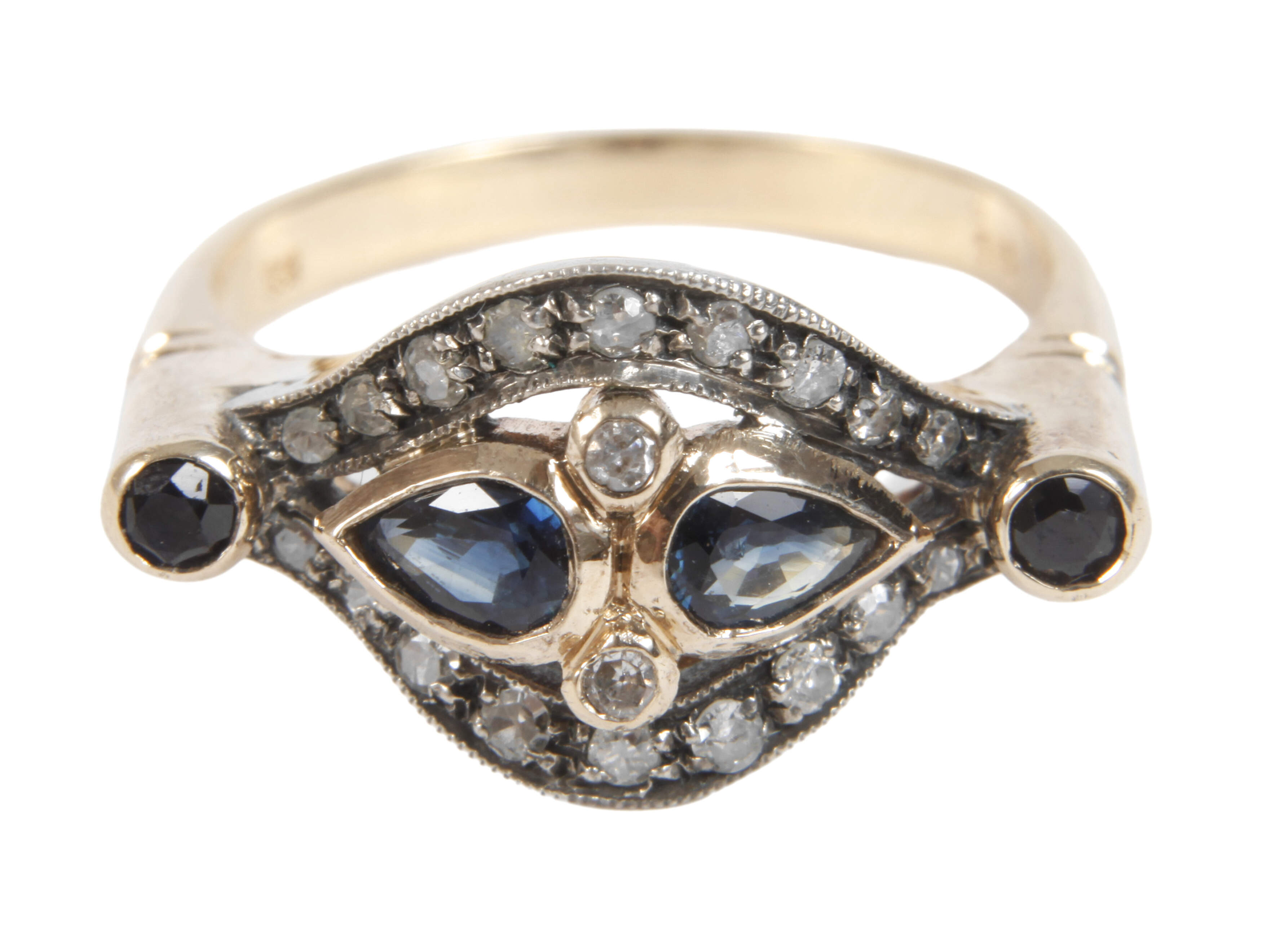Damenring mit Saphiren und Diamanten