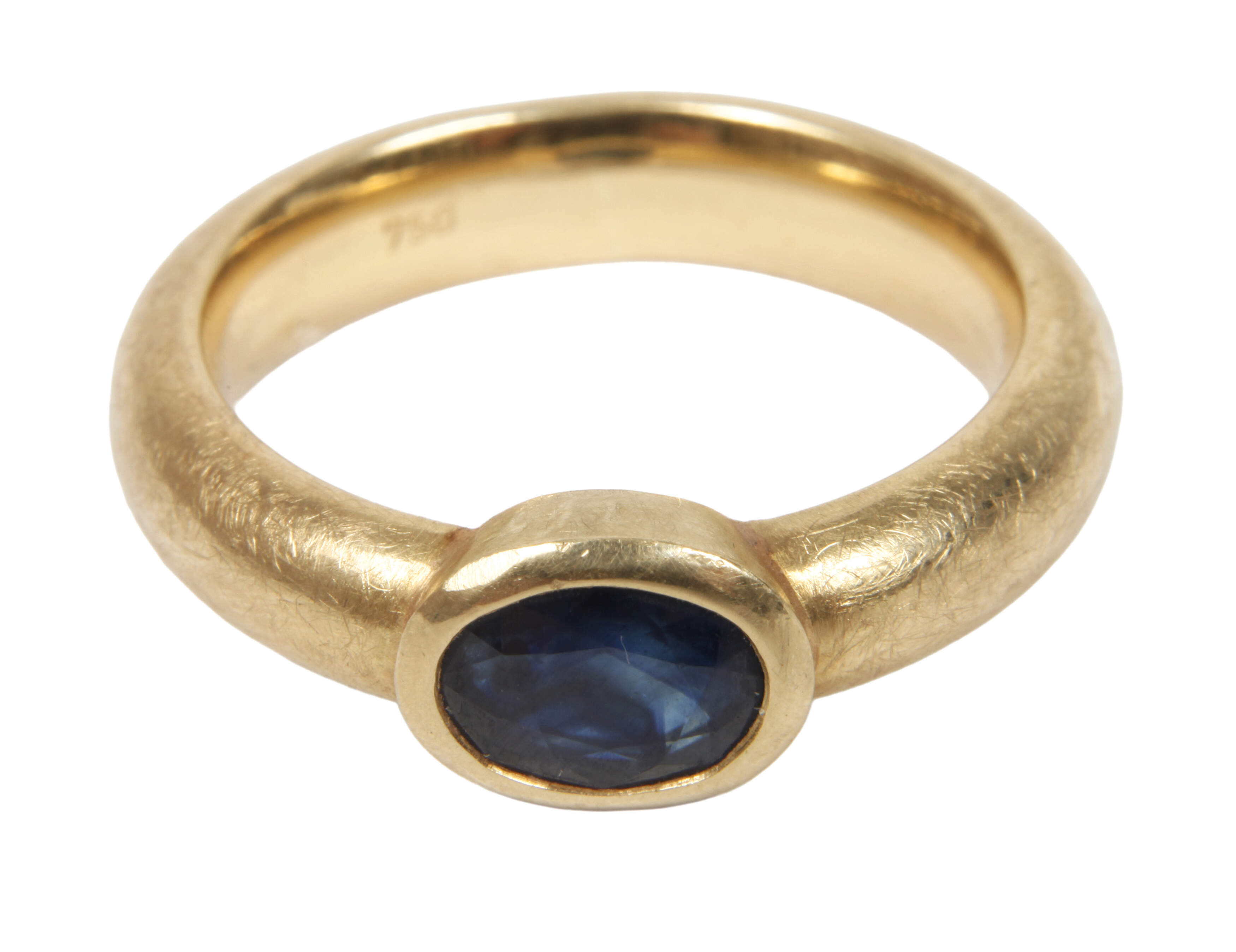 Design-Ring mit Saphir