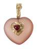 Herzanhänger mit Rubin und Brillanten