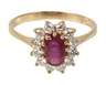 Damenring mit Rubin und Brillanten