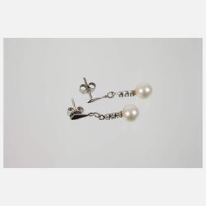 Schmuckset mit Perlen und Brillanten