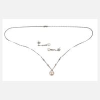 Schmuckset mit Perlen und Brillanten111