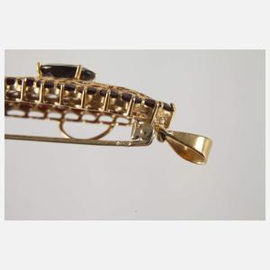 Feiner Anhänger mit Granatbesatz