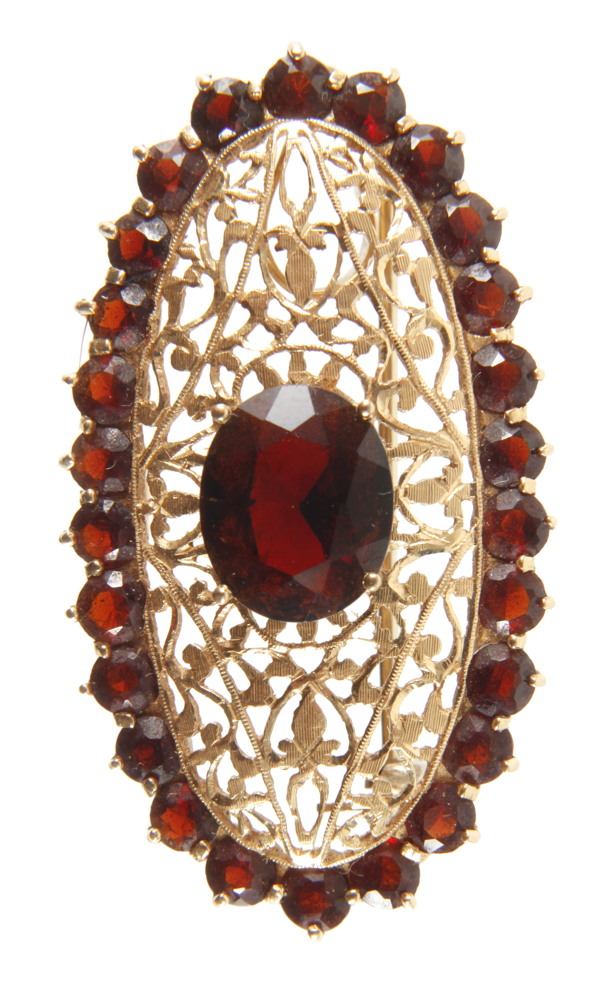 Feiner Anhänger mit Granatbesatz