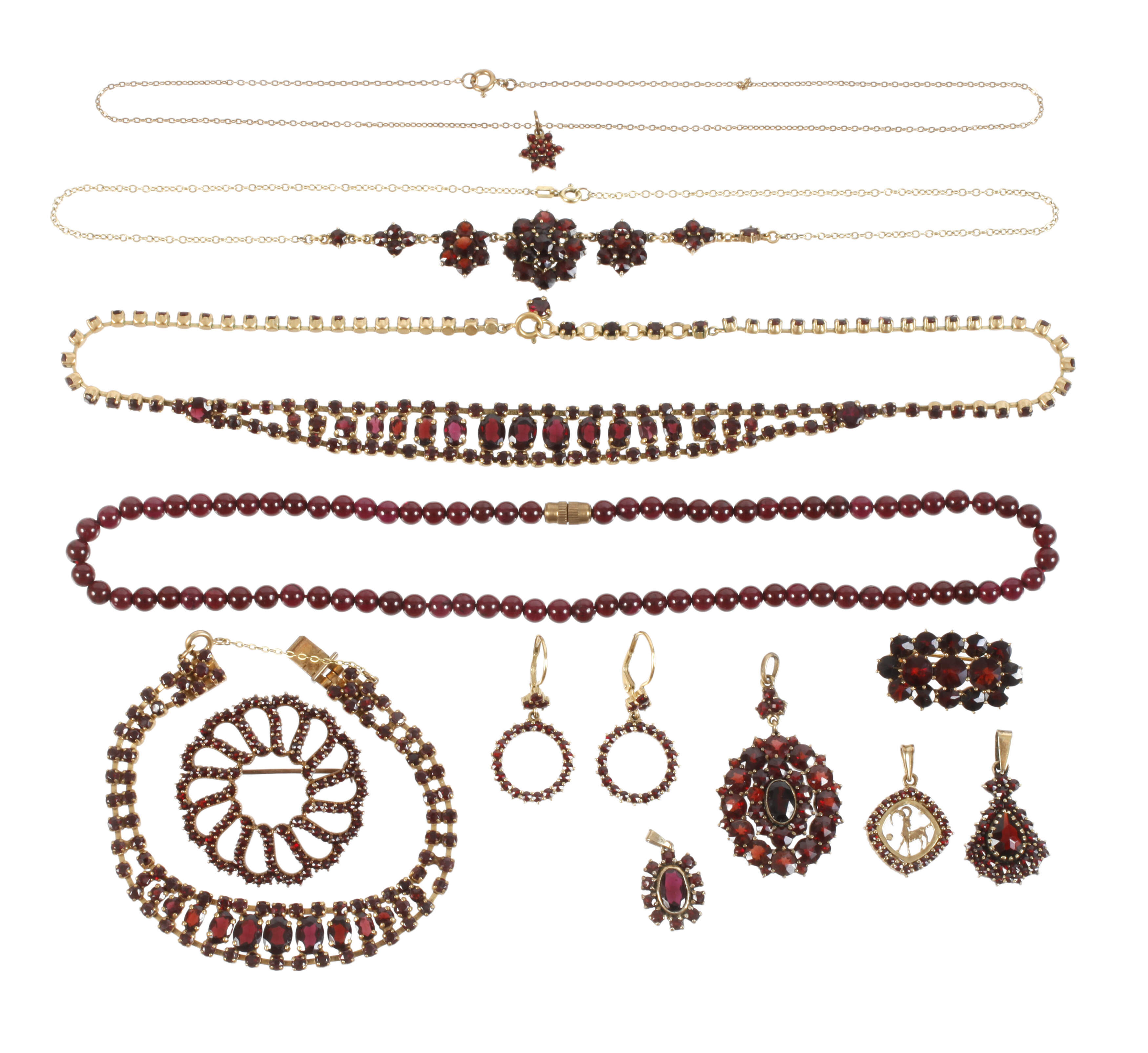 Konvolut Granatschmuck