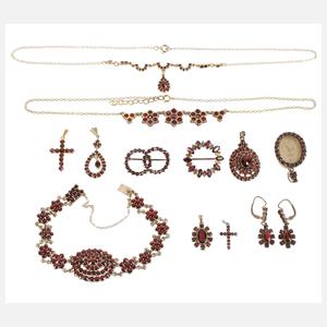 Konvolut Granatschmuck