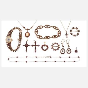 Konvolut Granatschmuck